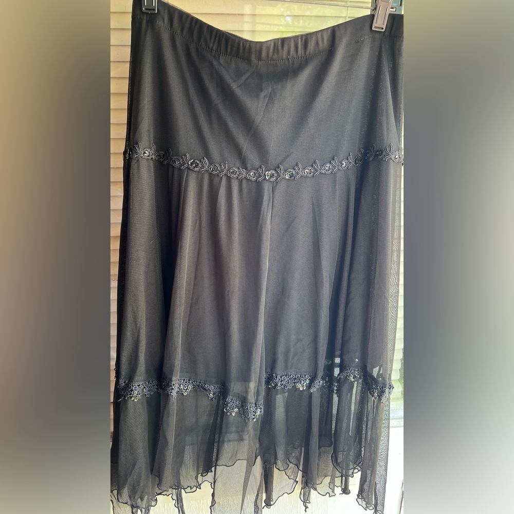 Black Embellished Skirt